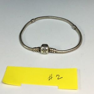 Pandora Sterling Silver Bracelet 590702HV 7.5” L Good Condition/Used Condition
